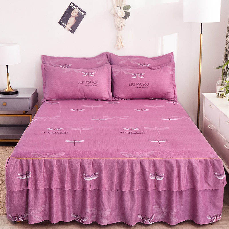 ﺴ♂Sex single bed skirt bed cover summer live bed cotton 8 dust single