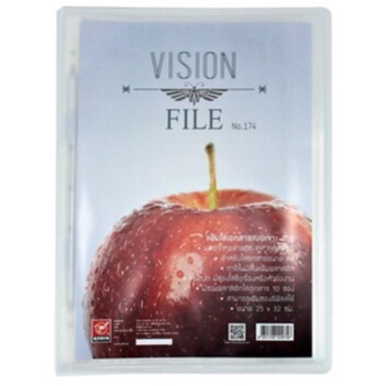 ภาพหน้าปกสินค้าแฟ้ม 10 ไส้ ROBIN No.174 ใส่เอกสารA4 VISION FILE เติมใส้ได้ แฟ้มแอ้ปเปิ้ล แฟ้มเติมไส้