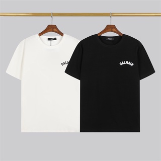 [S-5XL]เสื้อยืดแขนสั้นลําลอง ผ้าฝ้าย พิมพ์ลายตัวอักษร พลัสไซซ์ แบบเรียบง่าย แฟชั่นคู่รัก สไตล์คลาสสิก สําหรับผู้ชาย และผ