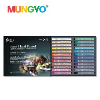 MUNGYO สีชอล์ค GALLERY SEMI 24 สี BASIC (SEMI HARD PASTEL 24AST COL SET)