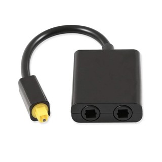 ดิจิตอล SPDIF Optical Audio Splitter 2 Way Toslink Splitter Adapter 1 อินพุต 2 เอาต์พุตออปติคัล SPDIF Splitter Hub สำหรั