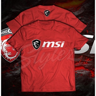 เสื้อแฟชั่นผญ2022 อื่นๆ - เสื้อยืดโลโก้เกมมิ่ง MSI