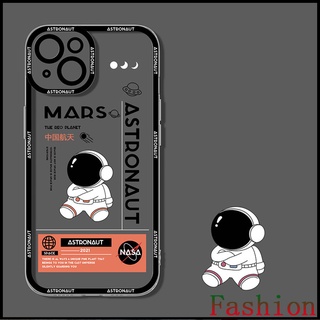 เปลือกนิ่ม นักบินอวกาศสีดำ เคสไอโฟน 14 PRO MAX 13 7plus caseiPhone11 เคสiPhone14 7 พลัส เคสไอโฟน12pm iPhonexr max case IP 11Pro max เคสไอโฟน8พลัส