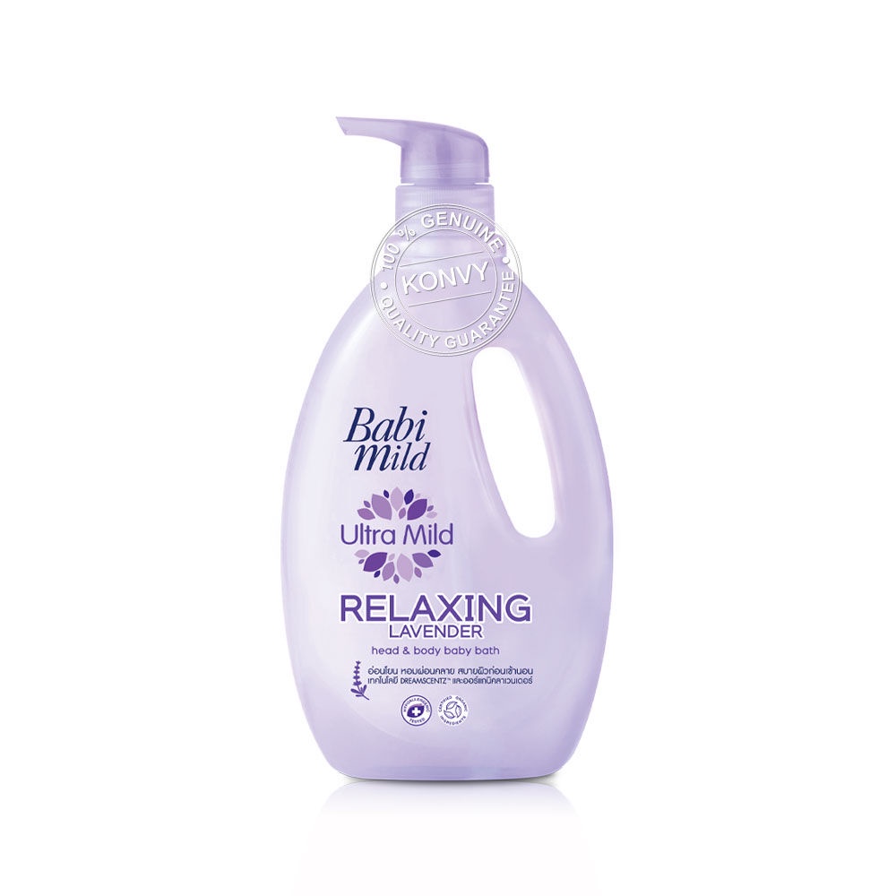 ภาพประกอบคำอธิบาย Babi Mild Ultra Mild Relaxing Lavender Head & Body Baby Bath 850ml.