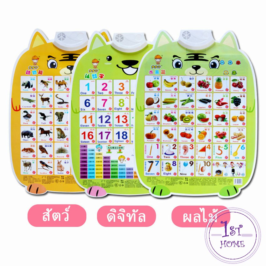 a651-จีน-อังกฤษของเล่นเด็ก-โปสเตอร์พูดได้-2-ภาษา-ของเล่นเสริมพัฒนาการ-childrens-books