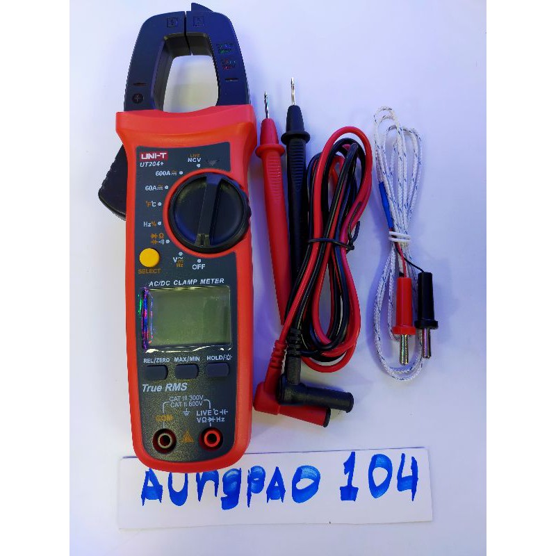 มิเตอร์วัดไฟดิจิตอลuni-t-ut204-มัลติมิเตอร์-clamp-multimeter-แคมป์มิเตอร์วัดไฟดิจิตอล