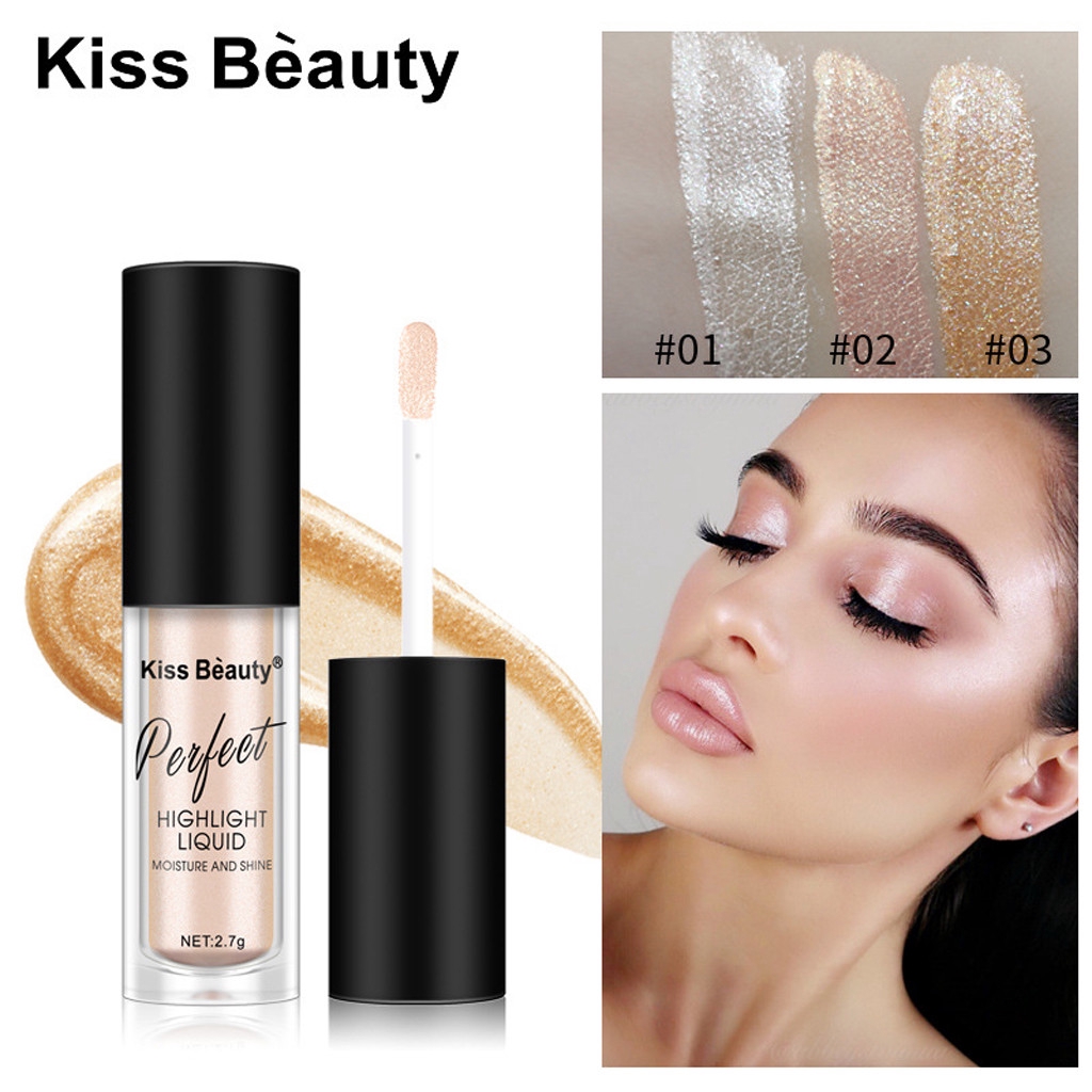 kiss-beauty-ผู้หญิงไฮไลท์การแต่งหน้าใบหน้าสามมิติด้วยประกายระยิบระยับบนใบหน้า