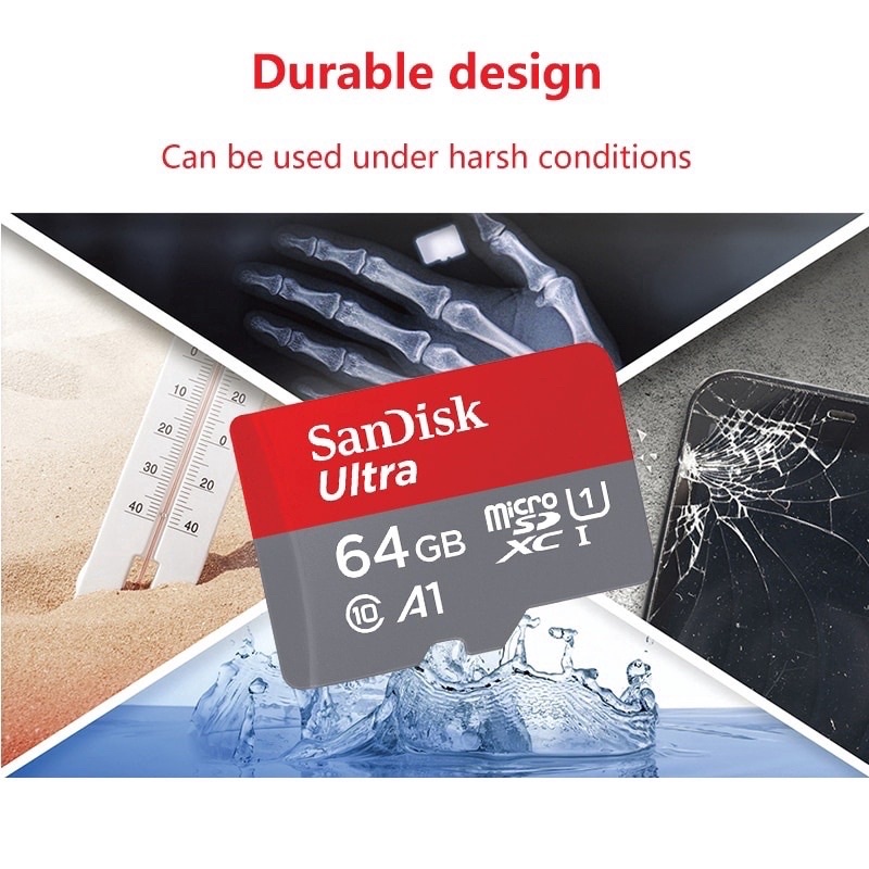 ภาพสินค้าSandisk Ultra microSD Card ความเร็ว 100MB/s ความจุ 32GB 64GB 128GB 256GB 512GB Class10 A1เมมโมรี่การ์ด การ์ดหน่วยความจำ จากร้าน gg.168 บน Shopee ภาพที่ 5