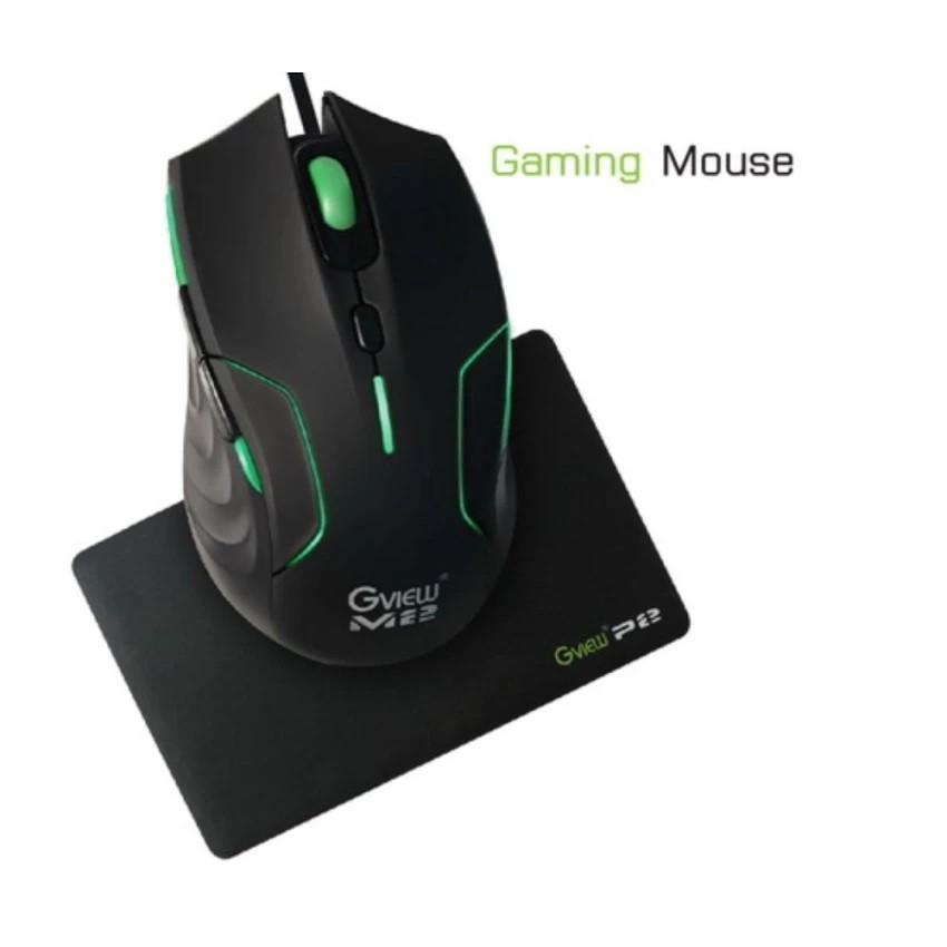 Gview ออปติคอลเกมมิ่งเมาส์ พร้อมแผ่นรองเมาส์เกมมิ่ง (GV03GMP) รุ่น M2P2 ...