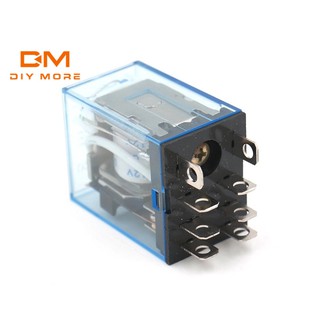 DIYMORE โปร่งใสเชลล์รีเลย์ DC 12V 10A Coil Power LY2NJ รีเลย์ขนาดเล็ก   โมดูล DPDT 8 Pin LED ไฟแสดงสถานะ