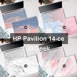 สติกเกอร์ฟิล์ม ลายการ์ตูนน่ารัก 3 ด้าน ลอกออกได้ สําหรับติดตกแต่งแล็ปท็อป HP Pavilion 14ce 14-ec 14-dv 14 นิ้ว