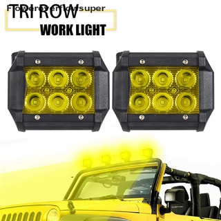 Fsth 4" 18W ไฟ Led ไฟสปอตไลท์ไฟรถยนต์รถบรรทุกรถจักรยานยนต์ 4WD Suv Atv สีเหลือง