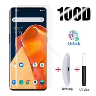 ฟิล์มกระจก UV สำหรับ OnePlus 11 10 9 8 7 7T Pro 4G 5G 2023