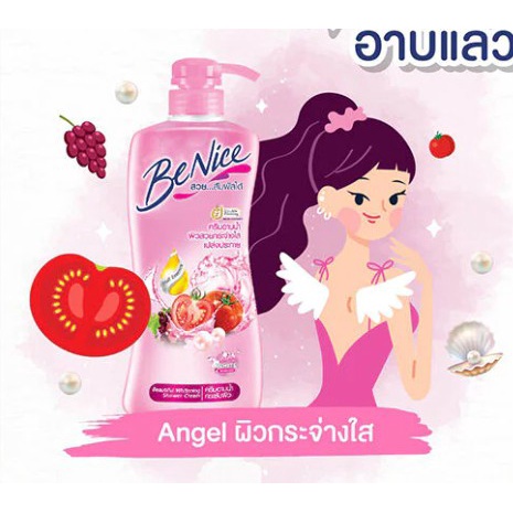 ถูกกว่าห้าง-benice-shower-cream-บีไนซ์-ครีมอาบน้ำ-สูตรบิวติฟูล-ไวท์เทนนิ่ง-180-มล-ของแท้-dara