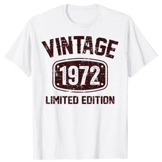 เสื้อยืด พิมพ์ลาย 1972 Limited Edition 50th Birthday สไตล์วินเทจ สําหรับผู้หญิง และผู้ชาย 50 ปีS-5XL