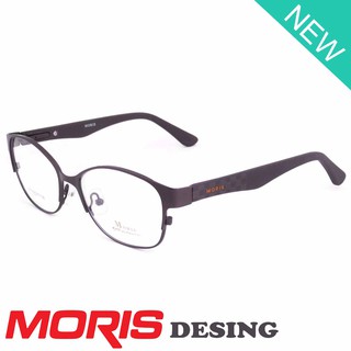 Moris แว่นตา รุ่น 3207 C-5 สีน้ำตาล กรอบเต็ม ขาสปริง วัสดุ สแตนเลส สตีล (สำหรับตัดเลนส์) กรอบแว่นตา Eyeglasses