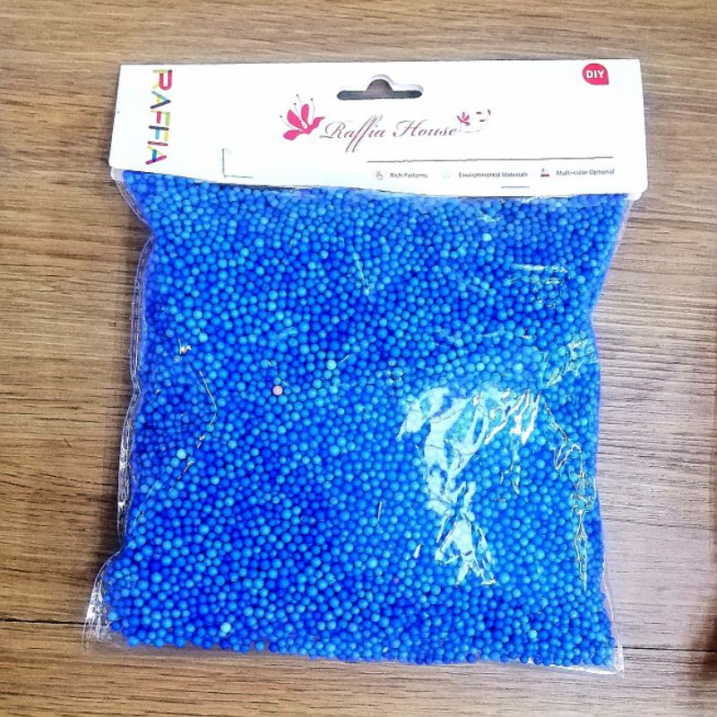 foam-ball-โฟมเม็ดสี-โฟมสำหรับใช้ตกแต่ง-เม็ดโฟมไซส์-s-ขนาดเล็ก-10-กรัม-สีดำ-สีน้ำตาล-สีส้ม-สีน้ำเงิน