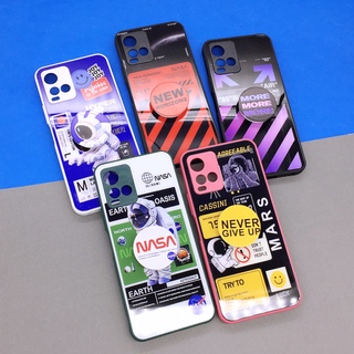 เคสมือถือ Realme C12 C35กระจกพิมพ์ลายหน้าเงา กันเลนส์กล้อง ฟรี Griptok เคสลายอาวกาศ ..