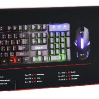 ภาพขนาดย่อของภาพหน้าปกสินค้าคีย์บอร์ด เมาส์ Keyboard Mouse มีไฟ Rainbow Oker Km-6120 ราคา จากร้าน alphacomshop บน Shopee ภาพที่ 8