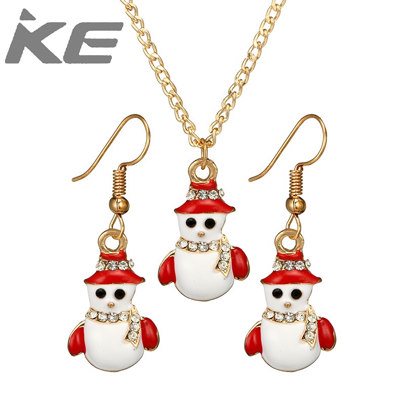 cute-christmas-snowman-elk-bells-christmas-tree-earrings-drip-red-hat-necklace-set-for-girls