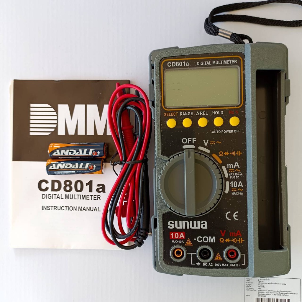 Sunwa CD801a Multimeter Digital มัลติมิเตอร์ มิเตอร์วัดไฟ ดิจิตอลมัลติ ...