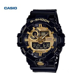 Casio G-Shock นาฬิกาข้อมือผู้ชาย สายเรซิ่น รุ่น GA-710GB-1A - สีดำ/ทอง