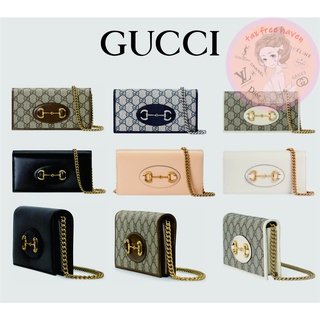 Shopee ถูกที่สุด 🔥100% ของแท้ 🎁 Brand New Gucci Horsebit 1955 Series Chain Wallet