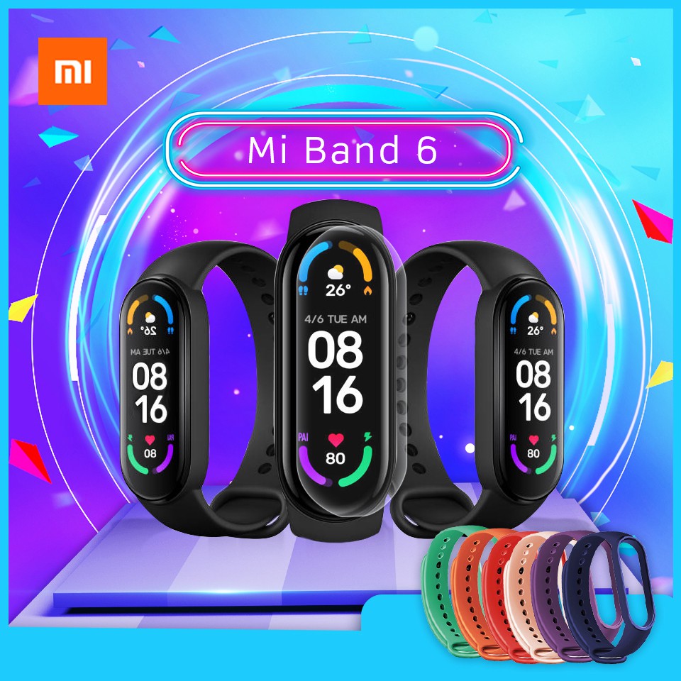 ภาพหน้าปกสินค้าGlobal Version Xiaomi Mi band 6 / Mi Band 7 สายรัดข้อมือเพื่อสุขภาพ Smart Watch รับประกัน1ปี จากร้าน mimall บน Shopee