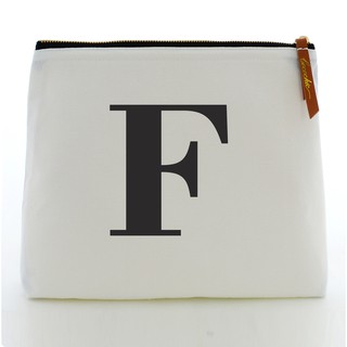 กระเป๋า ALPHABET MAKEUP BAGS LARGE WHITE “F”