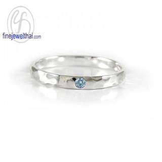 Finejewelthai-แหวนโทพาซ-โทพาซ-แหวนพลอย-แหวนเงินแท้-พลอยประจำเดือนเกิด-Topaz-Silver-Ring-Birthstone-R1228tp