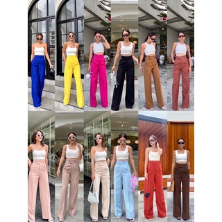 💋💋 Whitney high-waist basic pant  กางเกงขายาวทรงกระบอกทรงสวยแบบสุดๆ ทรงเอวสูงตะขอหน้า