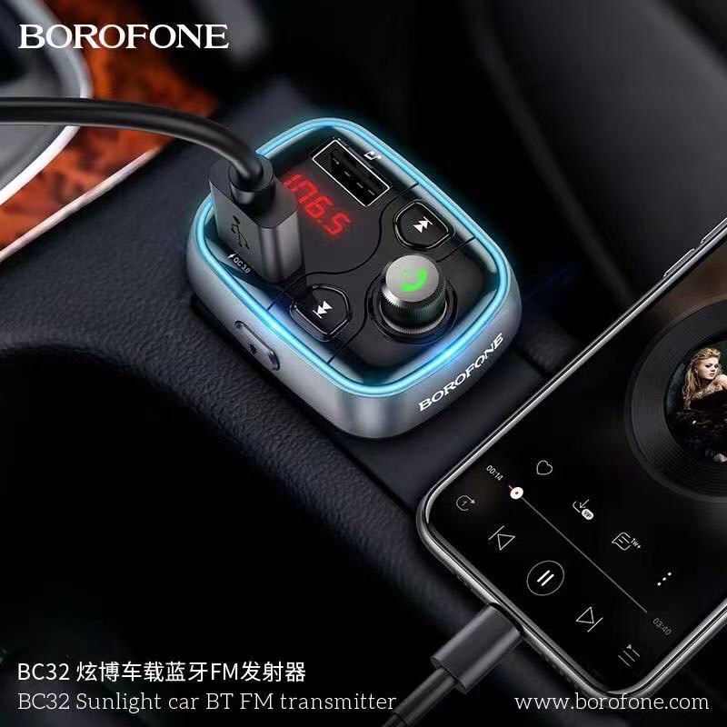 บลูทูธในรถยนต์-borofone-bc32-bluetooth-v5-0-car-kit-fm-transmitter-mp3-player-borofone-bc32-ที่ชาร์จไฟมือถือ-q-c3-0