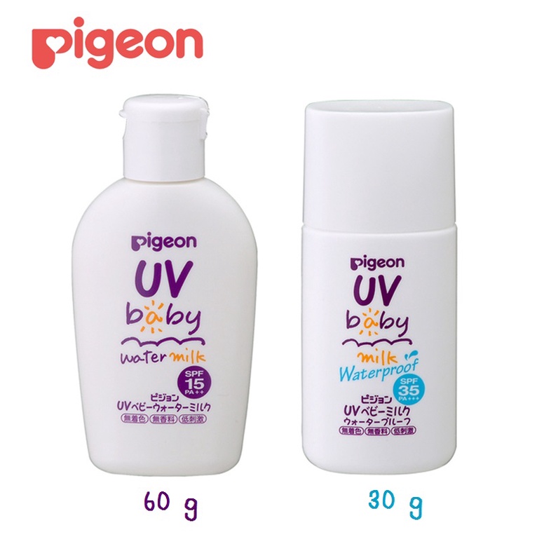 ของแท้-ขายถูก-ครีมกันแดดสำหรับเด็ก-pigeon-uv-baby-water-milk-สินค้า-made-in-japan-นำเข้าญี่ปุ่นแท้