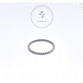 แหวนแฟชั่น เครื่องประดับ 24jewelry รุ่น TR008 สแตนเลสแท้ ชุบทอง18K ไม่ลอกไม่ดำ