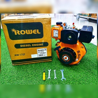 ROWEL เครื่องยนต์ ดีเซล รุ่น RW-170 F 2800วัตต์ 5.5HP ( สีส้ม ) เครื่องยนต์ 4จังหวะ 211CC เครื่องยนต์