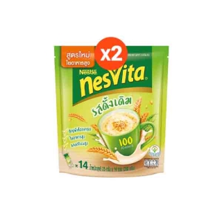 [เลือกรสได้] NESVITA เนสวิต้า เครื่องดื่มธัญญาหารสำเร็จรูป 14 ซอง (ขนาดปกติ 2 แพ็ค)