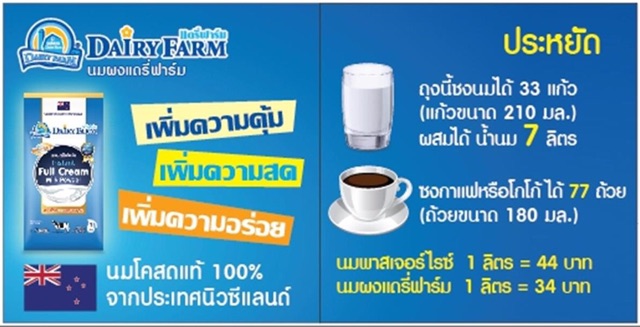 ภาพสินค้าDairy Rich instant full cream milk powder นมผงสำหรับเบเกอรี่ น้ำหนัก 1000g 189 THB จากร้าน yuan_sup บน Shopee ภาพที่ 6