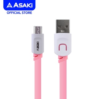 Asaki Charging Cable สายชาร์จและซิงค์ข้อมูลมูล Micro USB ระบบ ANDROID รุ่น A-06MD สินค้าคละสี