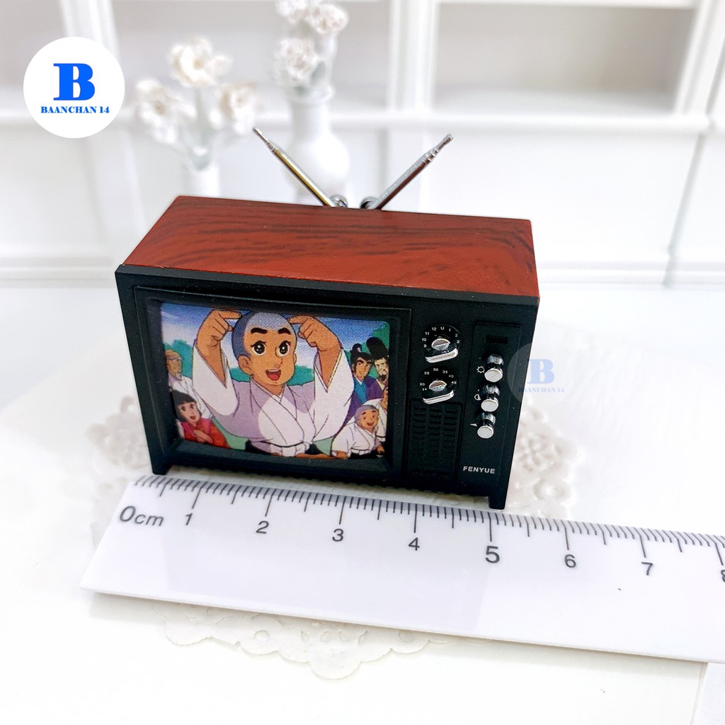 baanchan14โมเดลทีวี-โทรทัศน์โบราณของเล่น-บ้านตุ๊กตา-ของจิ๋ว-miniature-tv-classic-model-dollhouse-ของสะสม-พร๊อพ-ฟิกเกอร์