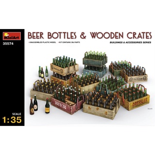 โมเดลประกอบ MiniArt 1/35 MI35574 CHAMPAGNE&COGNAC BOTTLES WITH CRATES