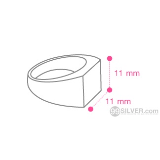 แหวนนามสกุลหน้าเหลี่ยม-11-มิลลิเมตร-เคลือบทอง-พื้นหลังพ่นทราย-rs88g