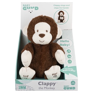 Gund ตุ๊กตาผ้าลิงมีเสียง Baby Animated Clappy The Monkey