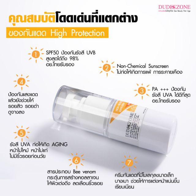 กันแดดสูตรน้ำนม High protection sunscreen 50 pa++++ | Shopee Thailand