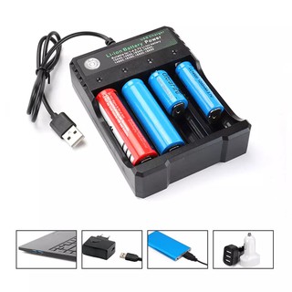 ภาพหน้าปกสินค้าSmart ที่ชาร์จแบต 3.7V 4 ช่อง 18650 26650 16340 14500 Battery Charger ที่เกี่ยวข้อง