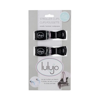 Lulujo คลิปหนีบผ้าคลุมรถเข็น 2-Pack Stroller Clips - Black