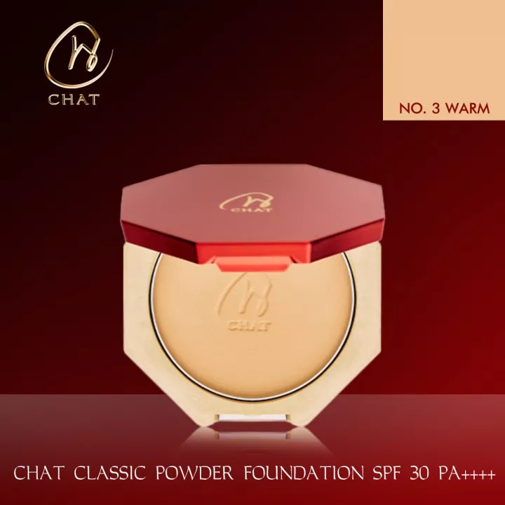CHAT CLASSIC POWDER FOUNDATION ฉัตร คลาสสิค พาวเดอร์ ฟาวเดชั่น แป้งฉัตร ...
