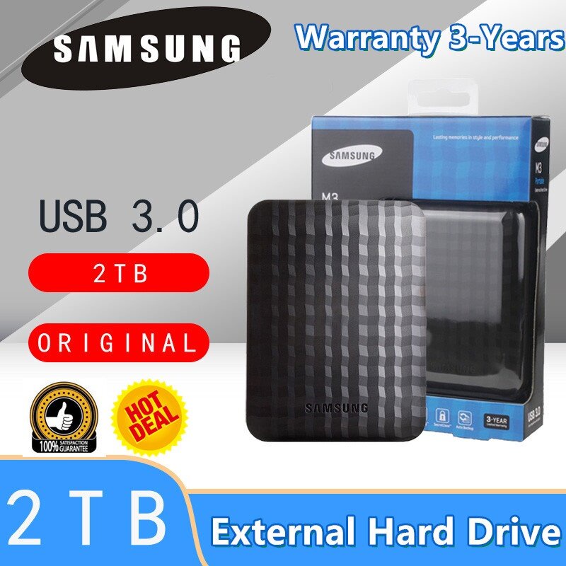 ราคาและรีวิวส่งจากกรุงเทพ SAMSUNG M3 1TB/2TB ฮาร์ดดิสก์ภายนอก / Hdd Eksternal / USB3.0 Hard Disk Externalรองรับเฉพาะรูปแบบ EXFAT