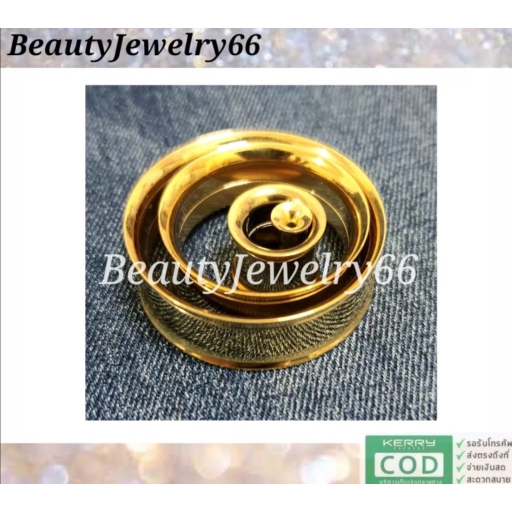 ภาพหน้าปกสินค้า(1ชิ้น) ปากแตรสีทอง จิวหู จิวระเบิดหู ปากแตร จิวปากแตร สแตนเลสแท้ Stainless 316L ขยายหู มีขนาด 3 mm - 30 mm. จากร้าน bb.jewelry66 บน Shopee