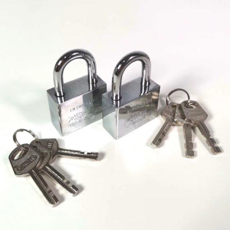 กุญแจล็อคสแตนเลส-ขนาด-40-mm-พร้อมลูกกุญแจ-3-ดอก