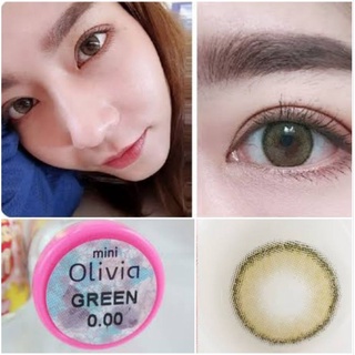 💖 Kitty Kawaii สีเขียว mini Olivia green  -00 ถึง -1000 Contactlens บิ๊กอาย คอนแทคเลนส์ ราคาถูก แถมตลับฟรี